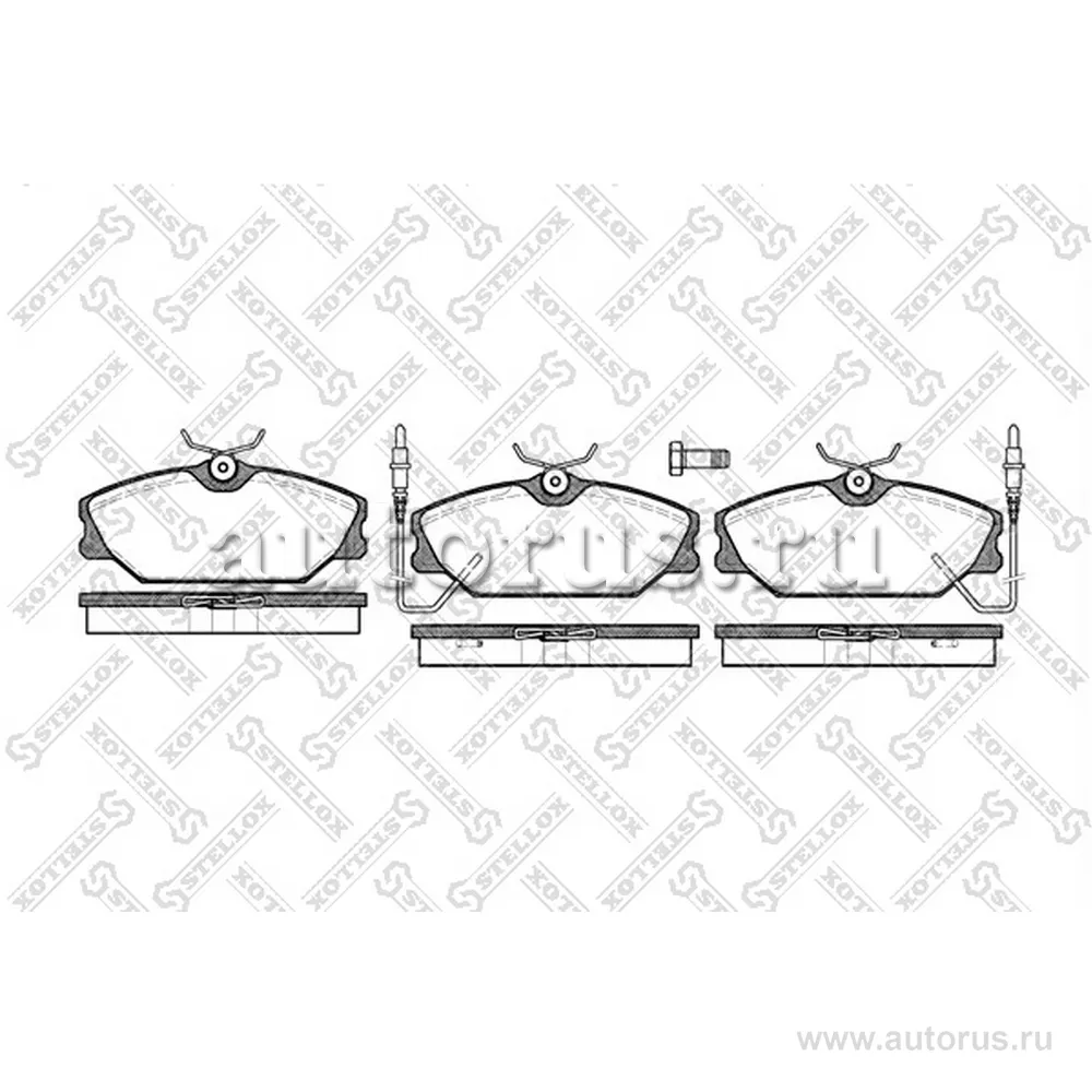 Колодки дисковые п. с антискр. пл. Renault Laguna 1.8/2.0/2.2D 93- STELLOX 219 002B-SX