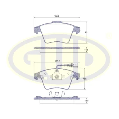 КОЛОДКИ ПЕР VW T5MULTIVAN 2.03.21.9TDI2.5TDI 03- ДИСКИ 16