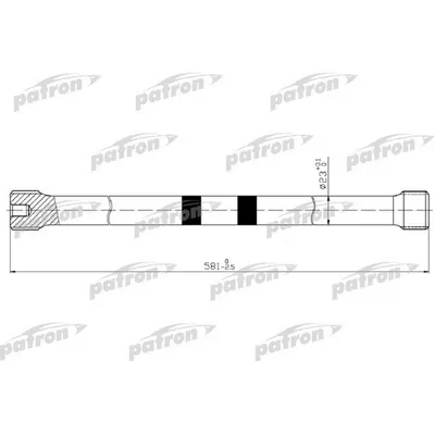 Торсион лев RENAULT MEGANE L580мм, 30-31 зуб. PATRON PTB1004