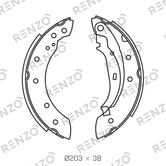 Колодки барабанные RENZO RZ084