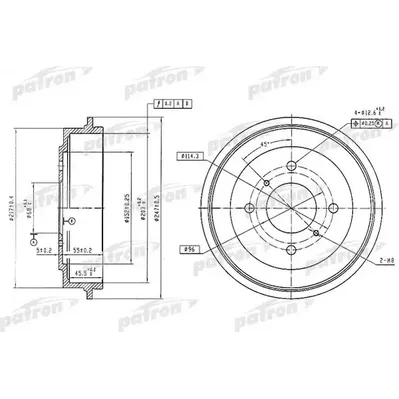 Барабан тормозной задн NISSAN: PRIMERA 90-96, PRIMERA 96-01, PRIMERA PATRON PDR1256