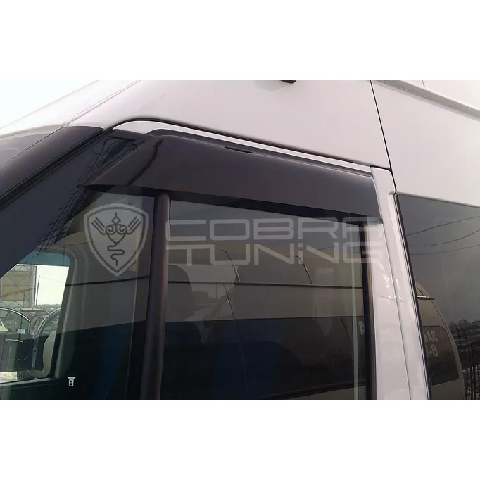 Дефлектора на окна Ford Transit IV (ПРЯМОЙ) 2000-2005, V 2006 деф.окон Cobra Tuning F32400