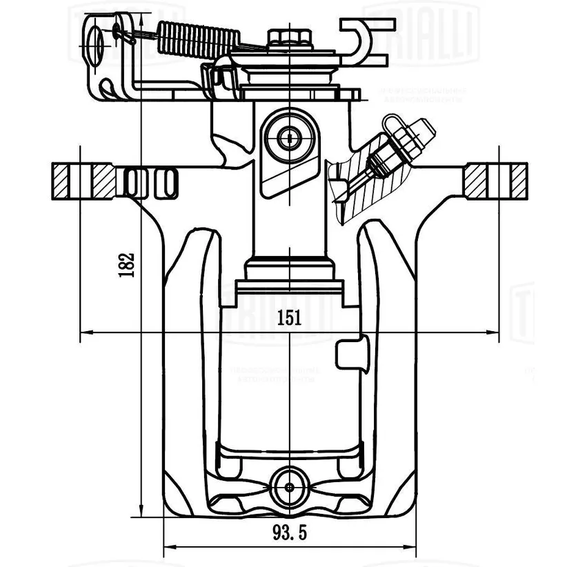 Суппорт торм. для а/м Opel Astra J (10-)/Zafira C (11-) зад. прав. d40мм (CF 203002) TRIALLI CF 203002