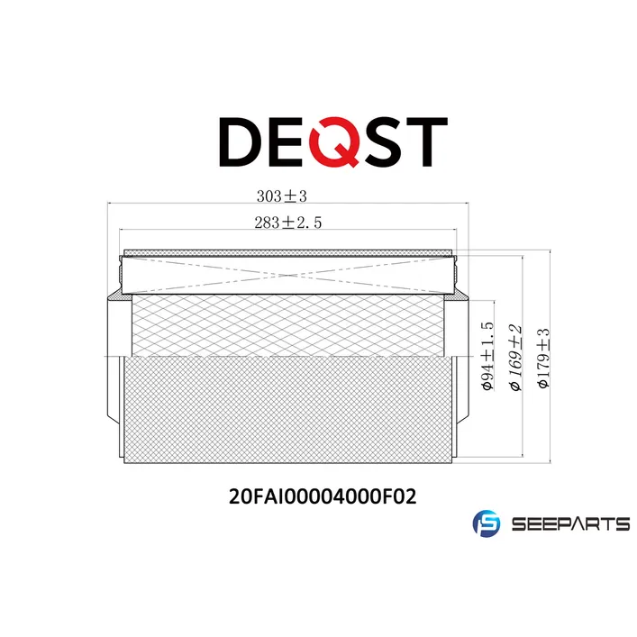 Воздушный фильтр. CITROEN JUMPER 04.06-,FIAT DUCATO (250) 07.06-,PEU DEQST 20FAI00004000