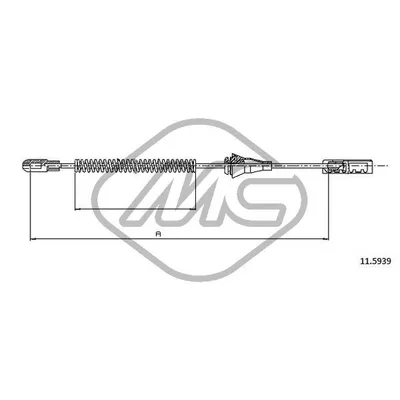Трос ручника OPL VECTRA 2/0TD (DRUM BRAKE) Metalcaucho 82545