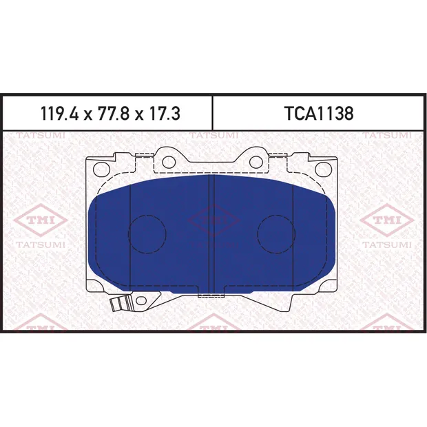 Колодки тормозные дисковые передние TOYOTA Land Cruiser 98-> TATSUMI TCA1138