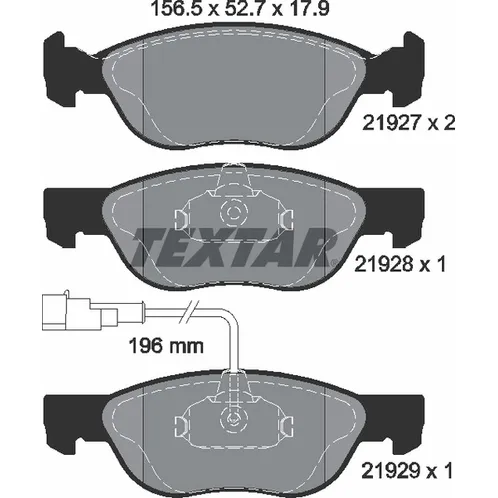 Колодки тормозные дисковые передн FIAT: BARCHETTA 95-, BRAVA 95-01, BRAVO 95-02, MAREA 96-, MAREA We