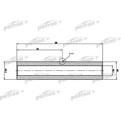 Вал торсиона для PEUGEOT 206, CITROEN C2 L228мм, внутр D34.1мм PATRON PTB3006