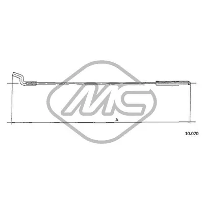 Трос газа 1600 TL - 1200 KAFER Metalcaucho 83786