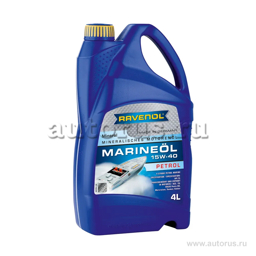 Моторное масло RAVENOL Marineoil PETROL SAE 25W-40 mineral (4л) new 1163220-004 (4014835730595)