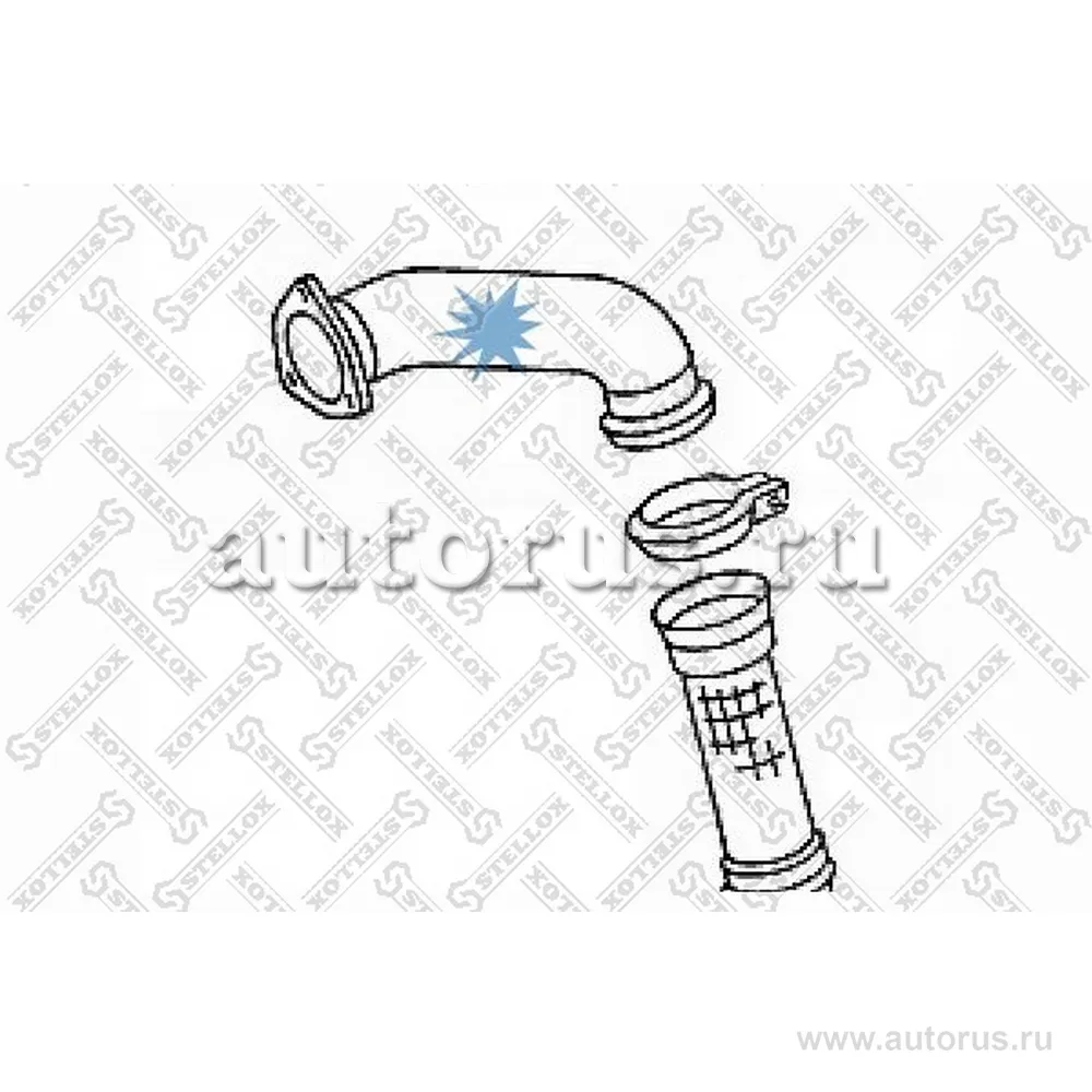 Труба глушителя приемная левая 2изг. 200 STELLOX 8203565_SX