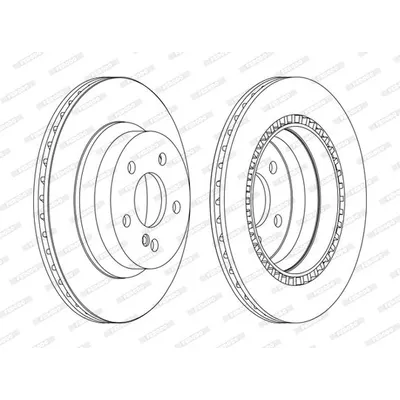 Диск тормозной задний MERCEDES E-CLASS W211 02-09, W212 09= FERODO DDF1672C