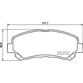 Колодки передние NISSAN Juke 2010->/Qashqai J10 /X-Trail T31 NISSHINBO NP2048