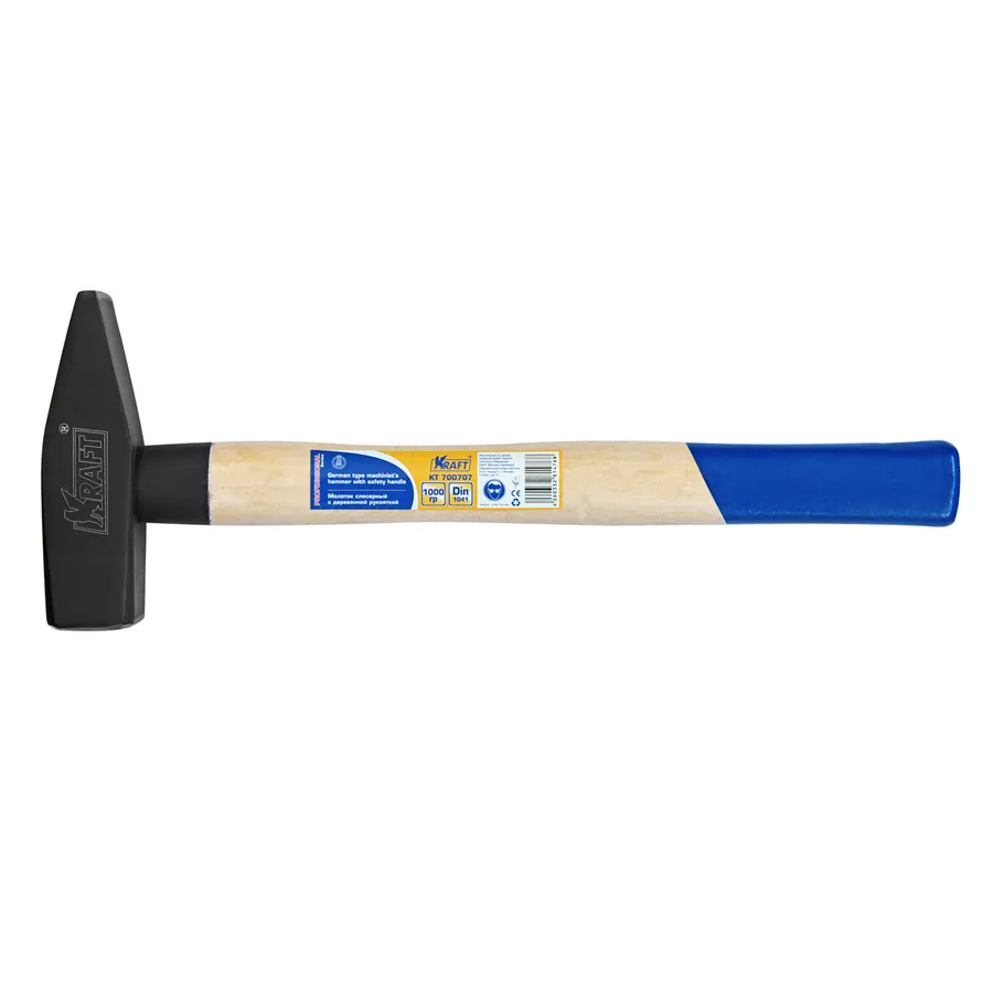 Молоток слесарный с деревянной рукояткой 1000 г KRAFT KT700707