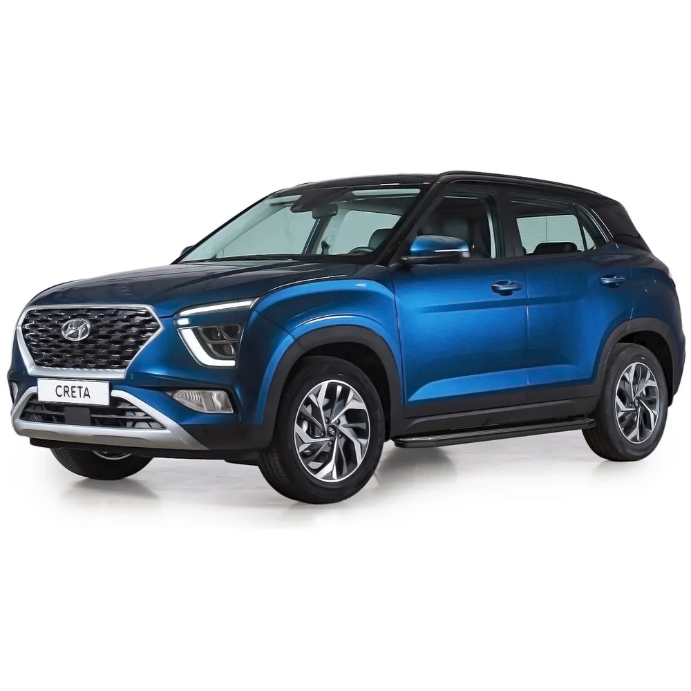 Порог-площадка Premium-Black A173ALB + комплект крепежа, RIVAL, Hyundai Creta 2021- RIVAL A173ALB.2314.1