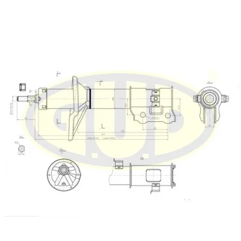 АМОРТИЗАТОР HYU ACCENT LC 00-10.05 ПЕР R G.U.D GSA333304