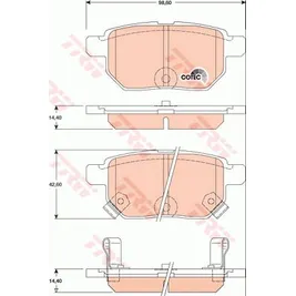 Колодки задние TOYOTA COROLLA /AURIS 06- TRW GDB3454