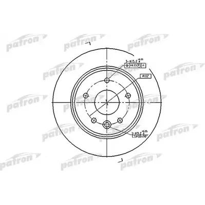 Диск тормозной задний MERCEDES-BENZ: V-CLASS 96-03, VITO автобус 96 PATRON PBD2794