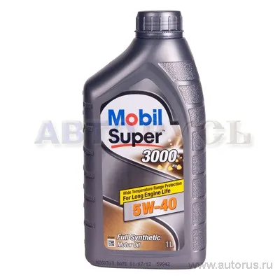 Масло моторное MOBIL Super 3000 X1 5W-40 синтетическое 1 л 152567S