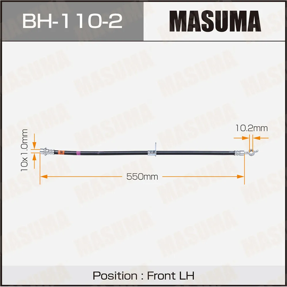 Шланг тормозной передний L TOYOTA CAMRY MASUMA BH-110-2
