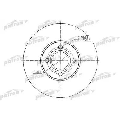 Диск тормозной задний AUDI: 100 82-88, 100 AVANT 82-90, 80 86-91, 8 PATRON PBD1526