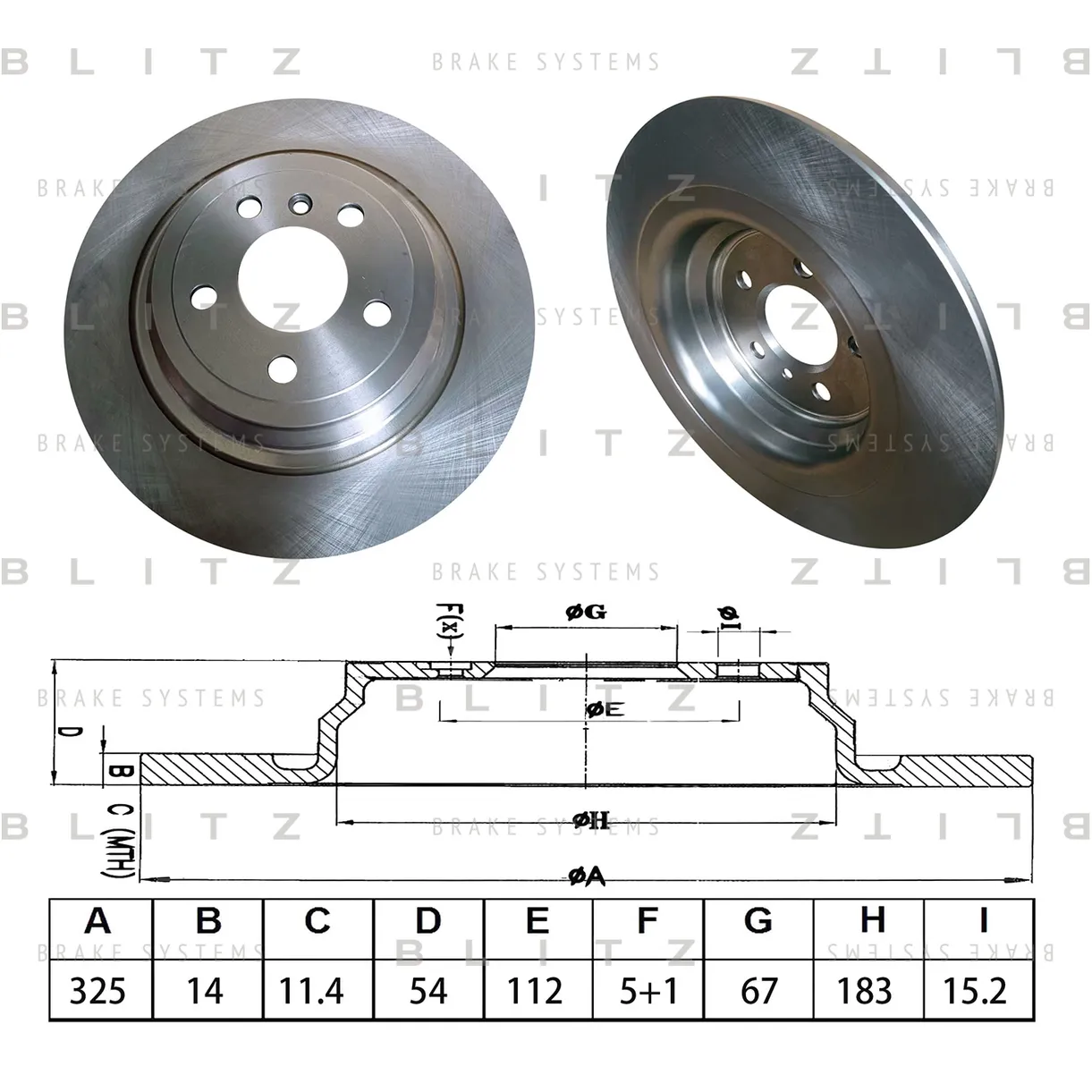 Диск тормозной задний MERCEDES ML(W166) 11->/GLE(W166/C292) 15-> BLITZ BS0640