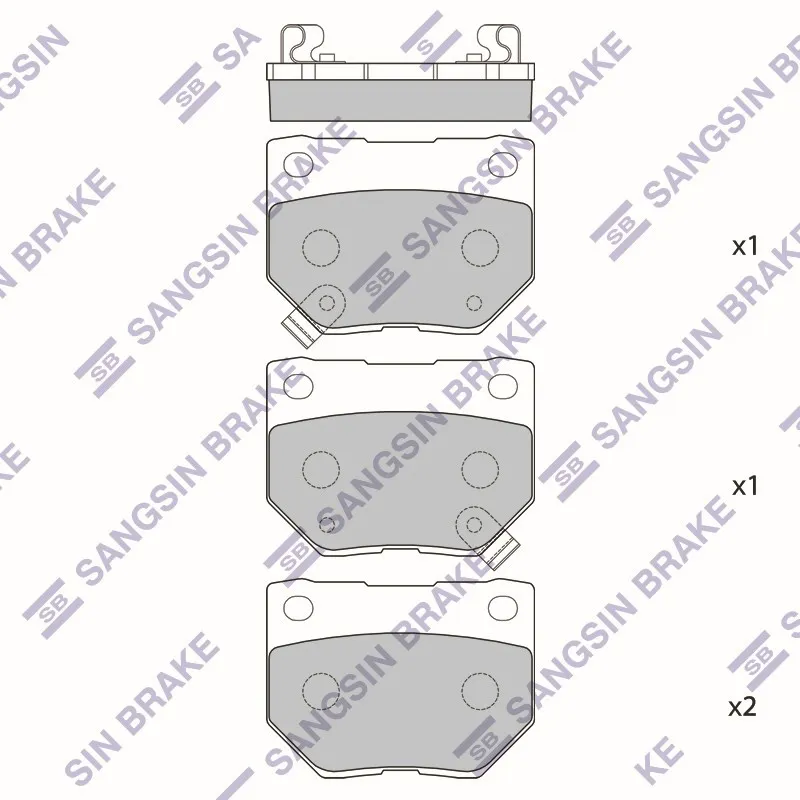 Колодки тормозные SUBARU IMPREZA 00- задние HI-Q SP1487