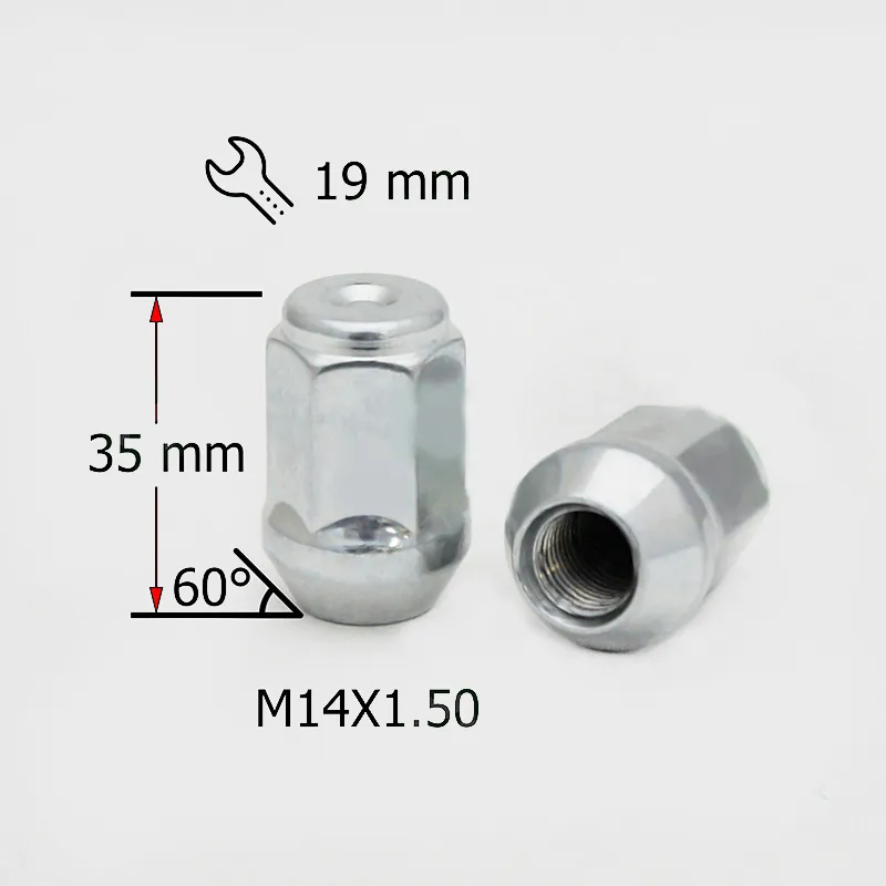 Гайка M14X1,50 35мм Конус, закрытая кл19мм Цинк SDS FPA00025ZX