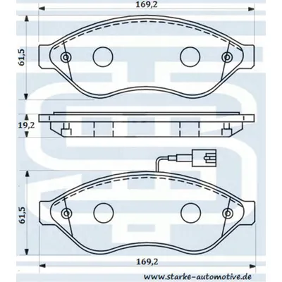 Колодки тормозные FIAT DUCATO передние STARKE 174-556