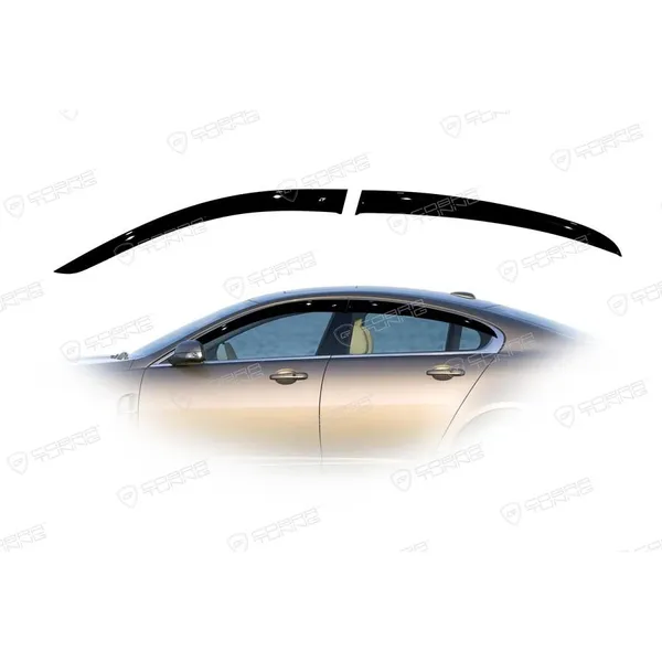 Дефлектора на окна Jaguar XF I Sd 2008-2015EuroStandard деф.окон Cobra Tuning JE20208