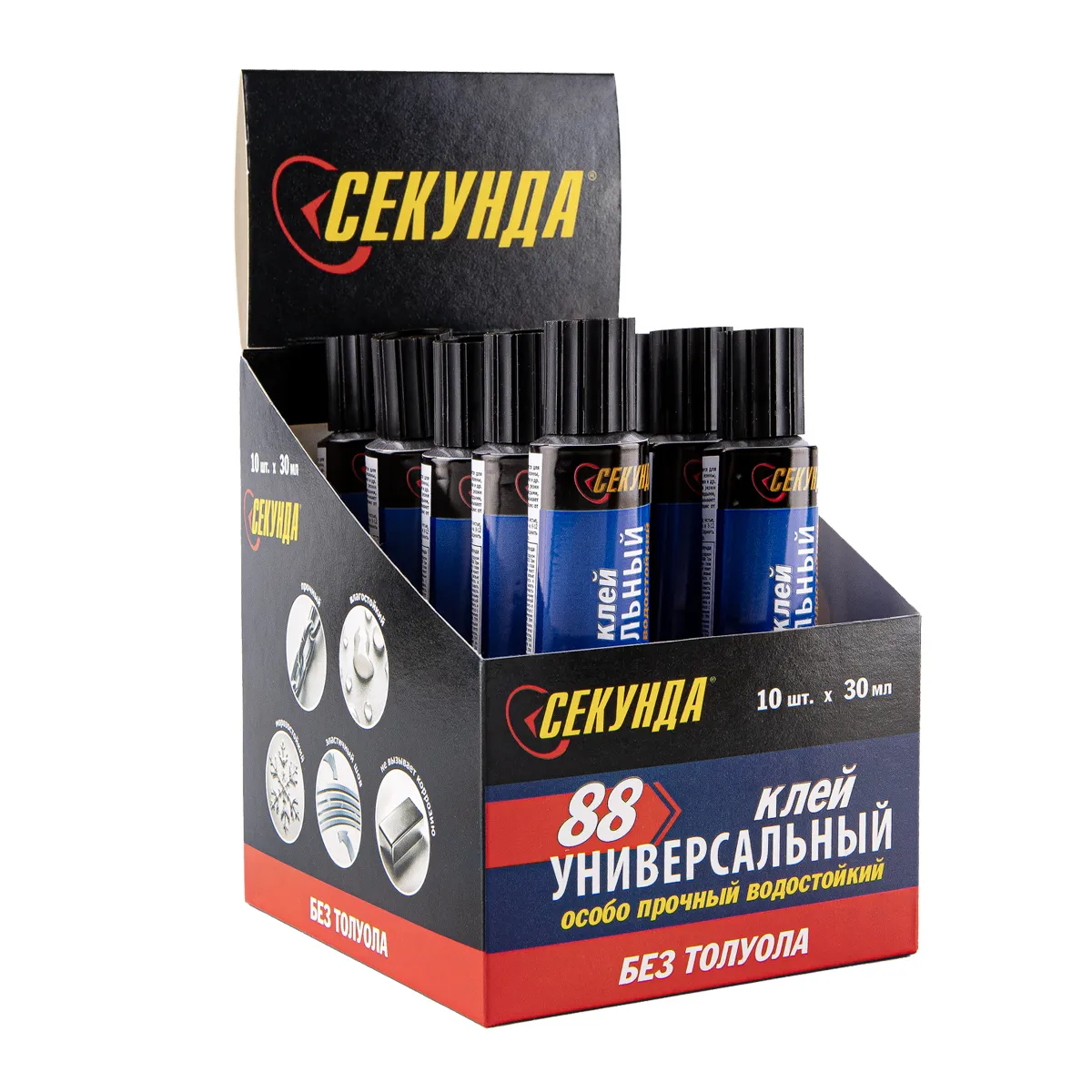 СЕКУНДА КЛЕЙ УНИВЕРСАЛЬНЫЙ 88 30 МЛ В ШОУ-БОКСЕ СЕКУНДА 403-210