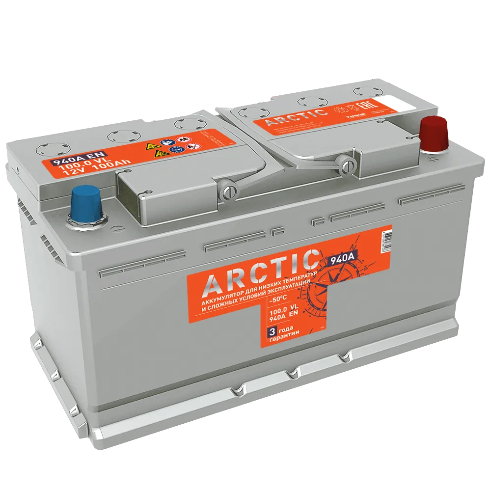 Аккумулятор TITAN ARCTIC 100 А/ч Обратная R+ 353x175x190 EN940 А