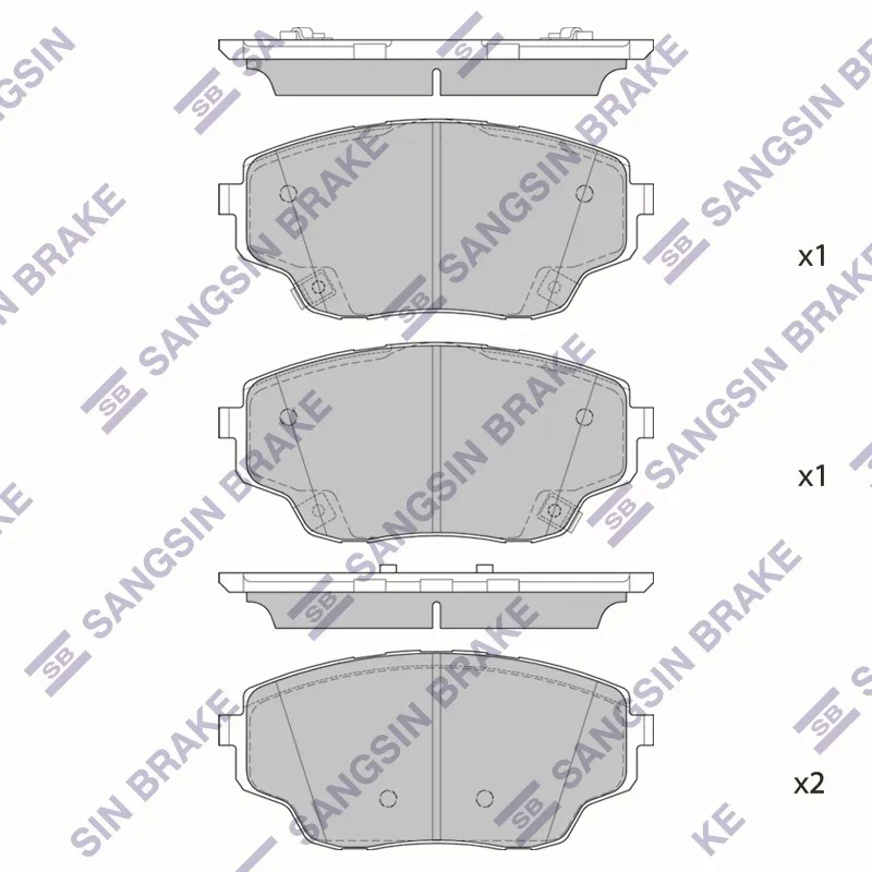 Колодки тормозные CHANGAN CS55 PLUS 20- передние SANGSIN BRAKE SP2749