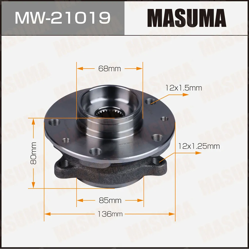 Ступица с подшипником NISSAN QASHQAI с АБС MASUMA MW21019