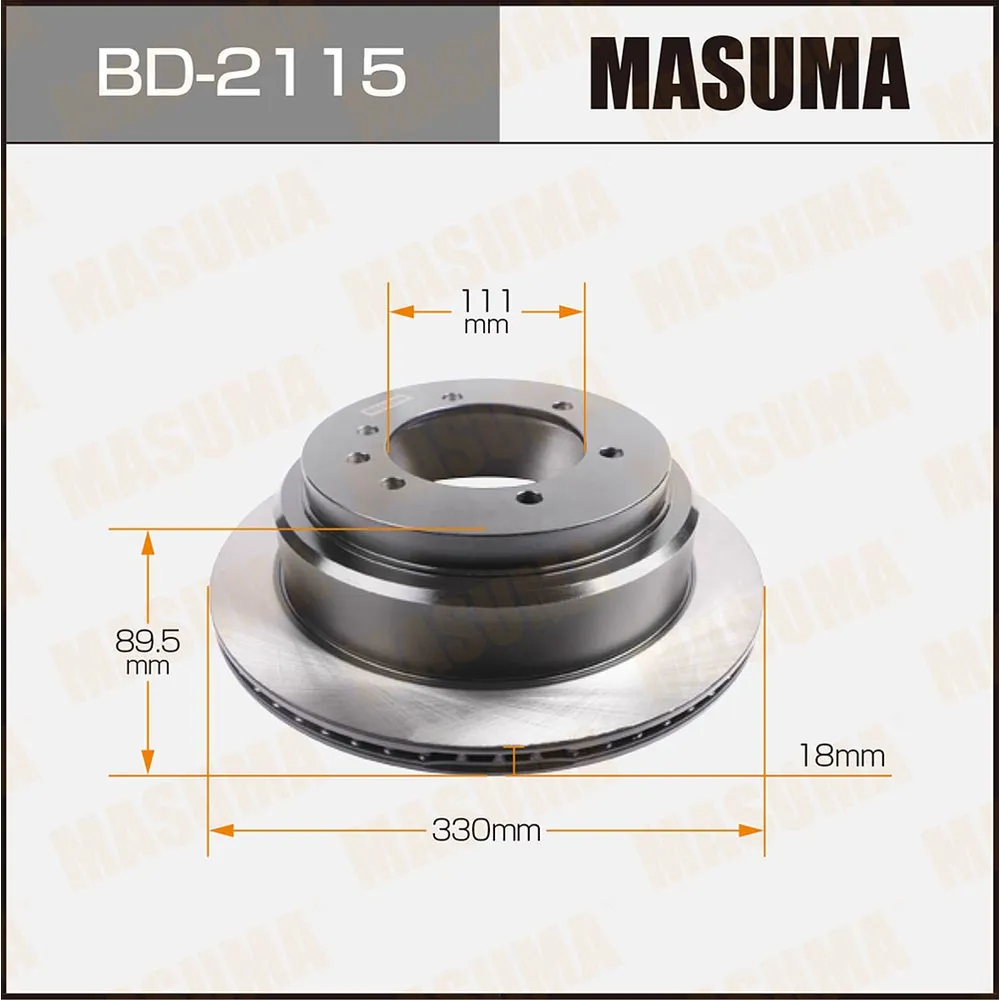 Диск тормозной MASUMA rear SAFARI, PATROL/ Y61 MASUMA BD2115