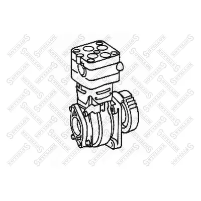 Компрессор одноцилиндровый 238см 12.5 ba STELLOX 8525324_SX