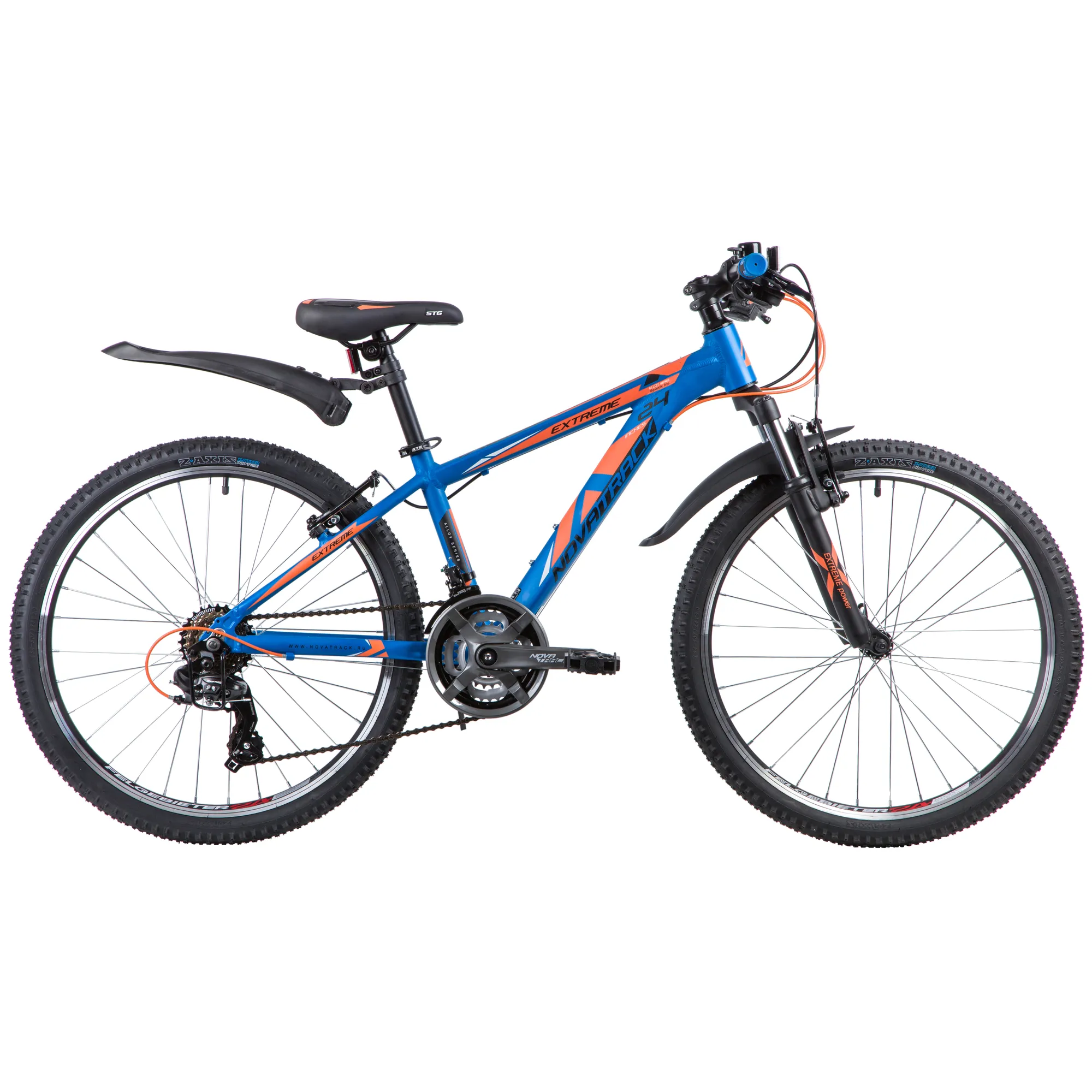 Велосипед 24 хардтейл Novatrack Extreme 21.V alloy (2019) количество скоростей 21 рама алюминий 13 синий