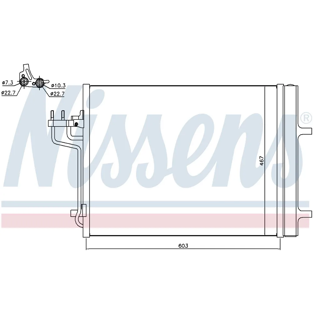Радиатор кондиционера FORD Focus III/Kuga II mot.1,6EcoBoost NISSENS 940398