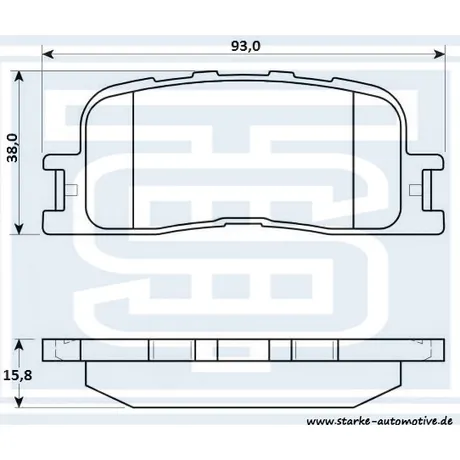 Колодки тормозные TOYOTA CAMRY (V30) задние STARKE 179871