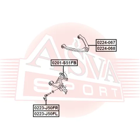 Рычаг ASVA 0224-068