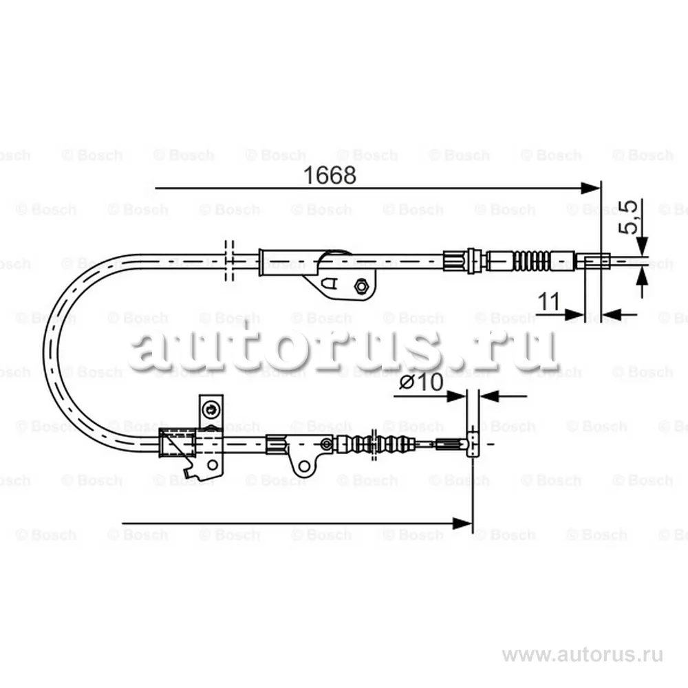 Трос ручного тормоза BOSCH 1987477755
