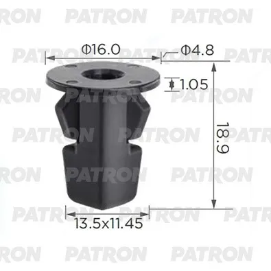 Клипса пластмассовая Toyota крепление подкрылка PATRON P37-3871