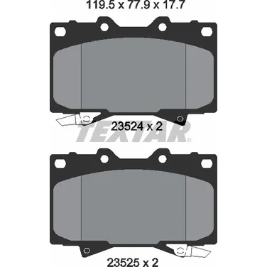 Колодки тормозные передние LEXUS TOYOTA TOYOTA (FAW) TEXTAR 2352402