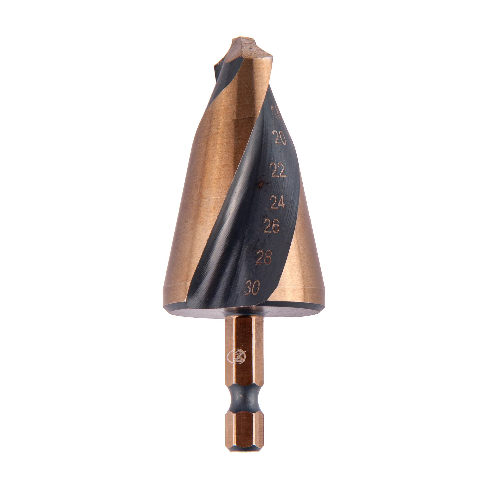 Сверло конусное по мет. витое 16-30 мм, р6м5, HEX 1/4,, шт MONOGRAM 101-132