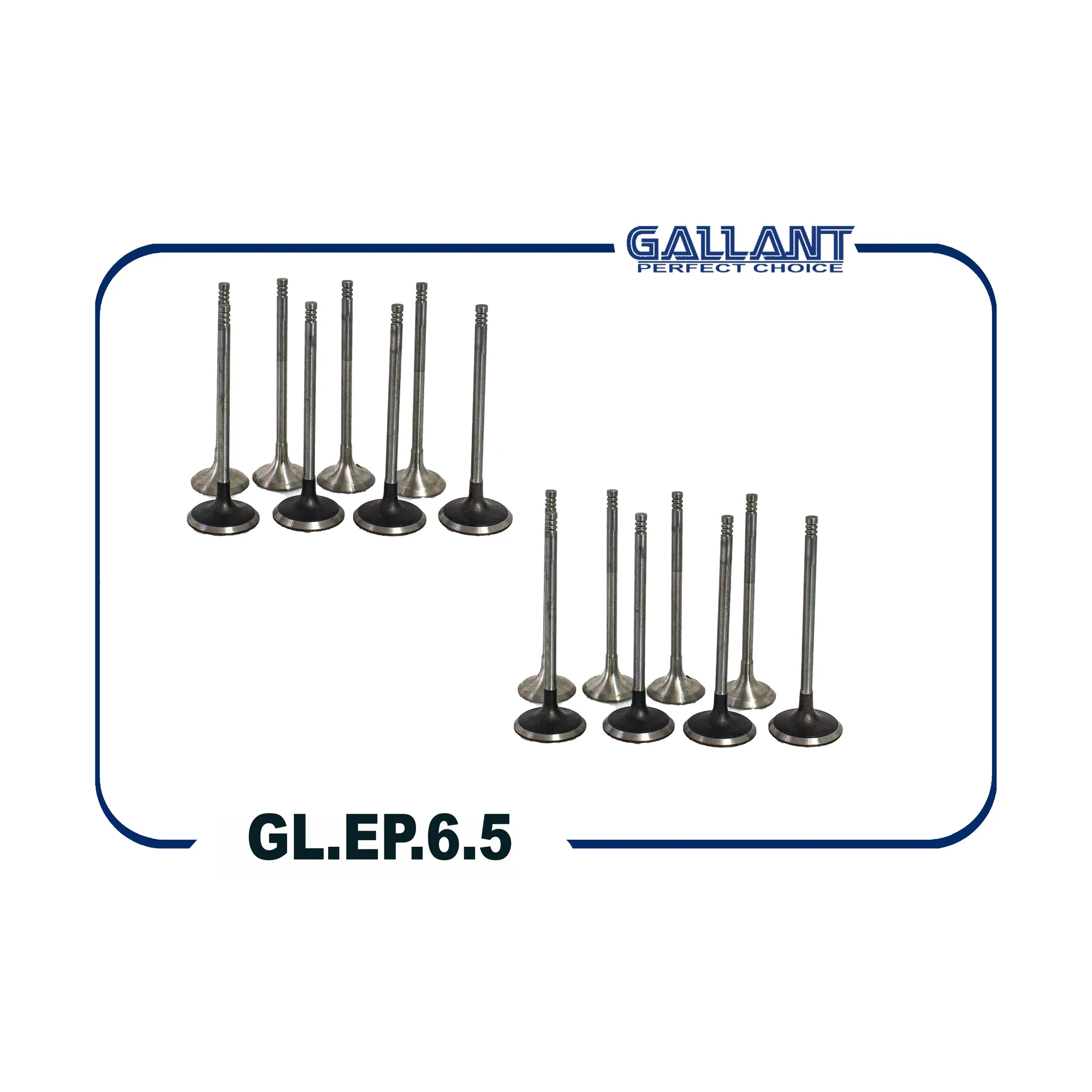 Клапана впуск+выпуск [8 впуск + 8 выпуск] комплект Largus, Logan, Duster 1.6, 16 кл GALLANT GLEP65