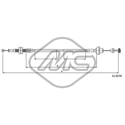 Трос газа ESCORT 1,4I Metalcaucho 81909