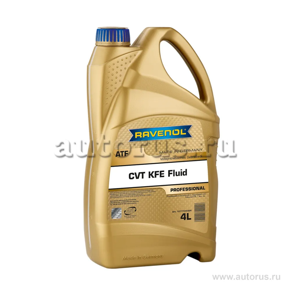 Трансмиссионное масло RAVENOL CVT KFE Fluid (4л) new 1211134-004 (4014835803725)