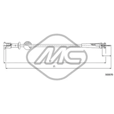 Трос спидометра XANTIA MM.??910 Metalcaucho 80784