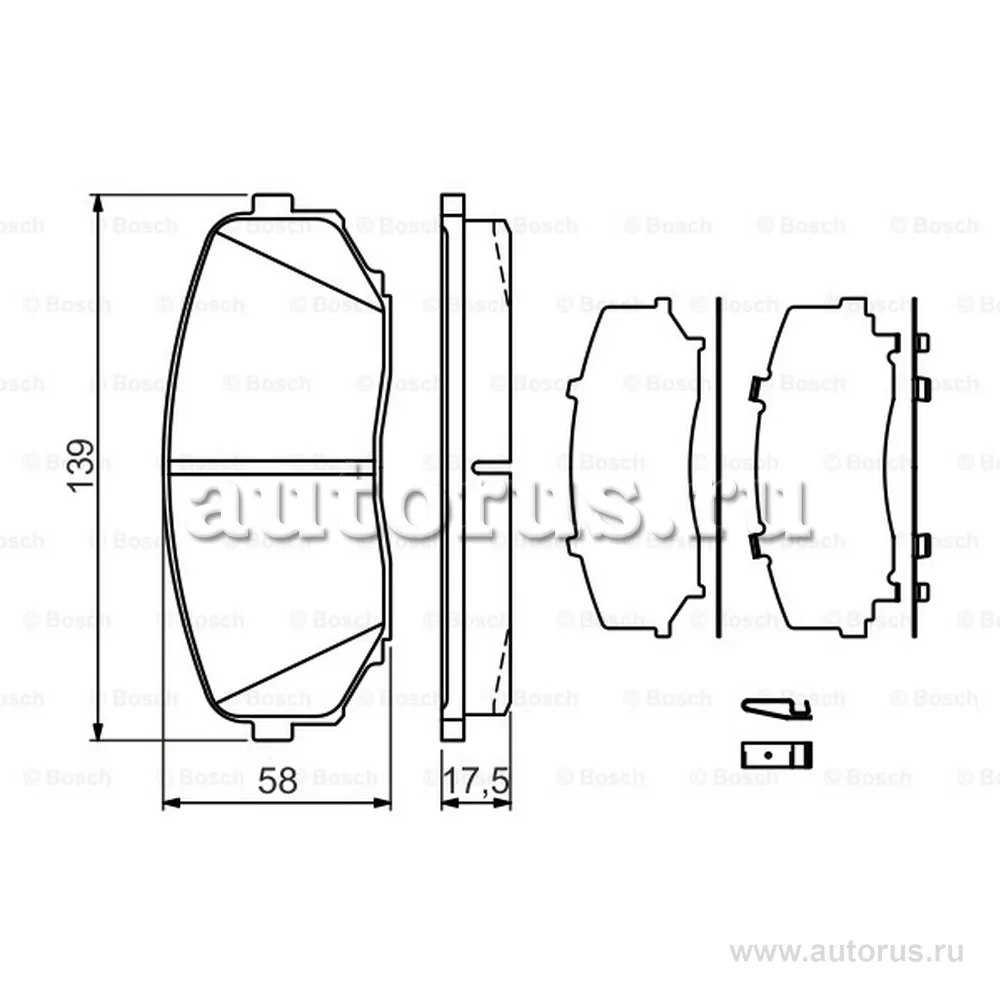 Колодки передние MAZDA CX-7/CX-9 all 07-> BOSCH 0 986 494 375