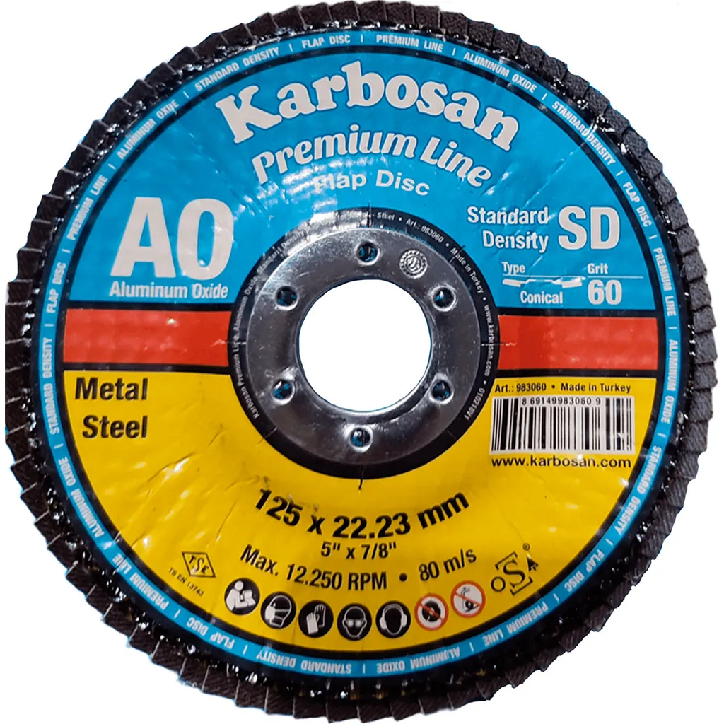 Круг лепестковый КЛТ 125х22/Р60 Karbosan Premium Line AO SD Flap Конический (Арт.983060) KARBOSAN KAR-983060